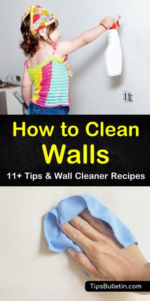 Learn how to clean walls and baseboards the easy way with our handy guide. We show you how to remove smoke stains and other grime with vinegar, baking soda, and much more. Get your walls with flat paint, with gloss paint, and with texture looking sharp. #diycleaners #wallcleaning #walls
