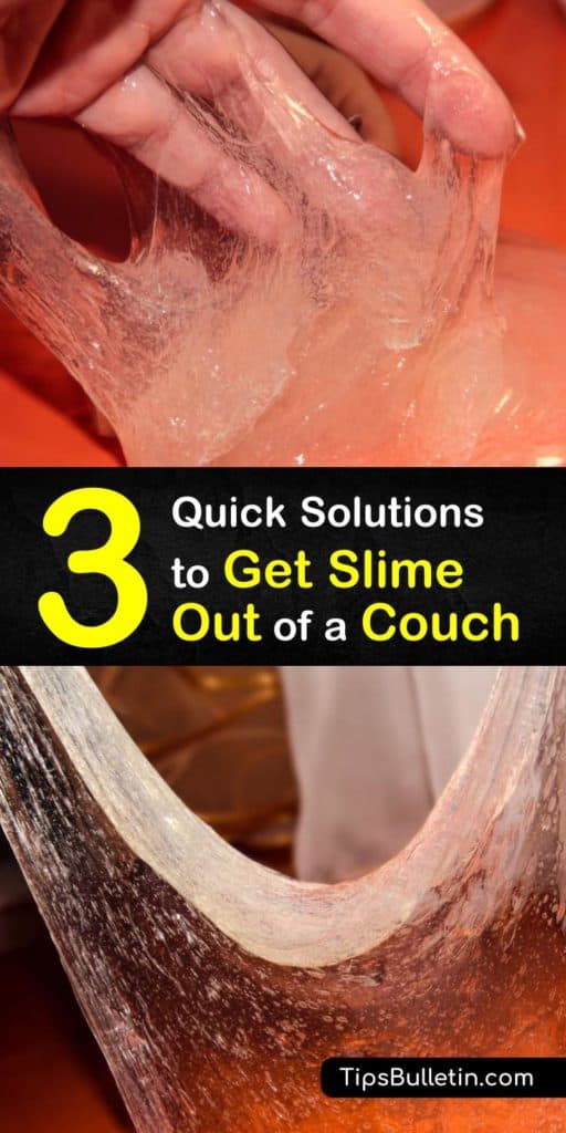 Stop fearing slime stains and learn how to use vinegar, rubbing alcohol, paper towel, and a damp cloth to remove excess slime from upholstery, carpet, walls, and more. Excess slime comes off in a breeze and your kids can still have the time of their lives. #remove #slime #couch