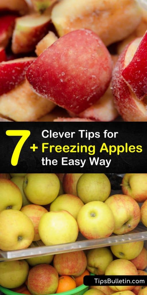 Discover the juiciest tips on freezing fresh apples with only a peeler, baking sheet, lemon juice, and freezer bags. Once you’re finished reading, you’ll be able to make apple pie filling, cobbler, and more one-of-a-kind apple recipes. #howto #freeze #apples