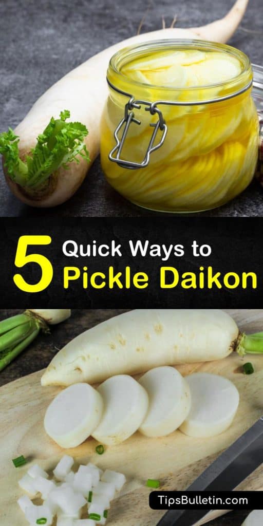 Utilize the daikon radish the right way and transform your Asian, Japanese, and Korean side dishes into something everybody wants to eat. Let us show you how to pickle daikon at room temperature and in the fridge with rice vinegar, white vinegar, and other veggies. #howto #pickle #daikon