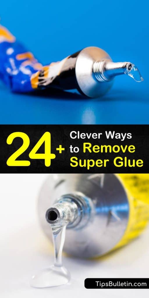 Removing super glue is a pain, especially if it’s stuck to your skin. Apply pure acetone to the affected area with a cotton swab, use sandpaper to remove the glued area, and remove glue from skin with lemon juice. #remove #superglue #howto