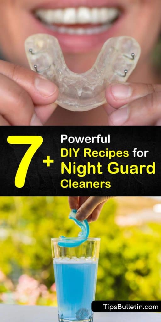 Utilize your common household ingredients like a toothbrush, toothpaste, bleach, and warm water to create some of the easiest night guard, retainer, and denture cleaner recipes that will stop bad breath and kill bacteria that build up over time. #homemade #nightguard #cleaner