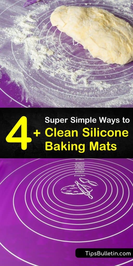 Toss out your parchment paper and use these tips for cleaning non-stick silicone mats and silicone bakeware that extend the life of your baking sheets for years. These simple remedies use only hot water, dish soap, and lemon juice to cut through grease and grime. #clean #silicone #baking #mats