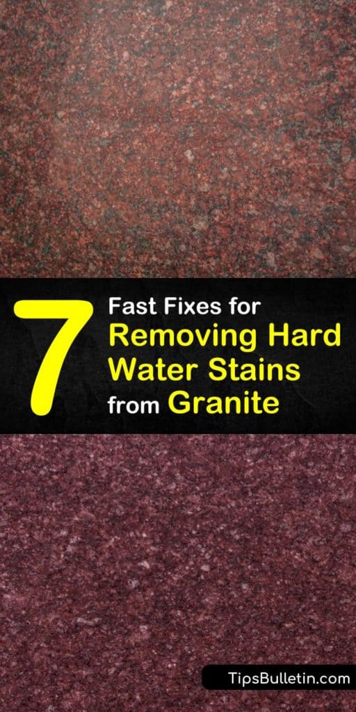 Discover how to keep your granite free of hard water stains. Remove mineral deposits with a granite cleaner using hydrogen peroxide and other gentle cleaning products, and avoid using bleach. #removing #granite #hardwater #stains