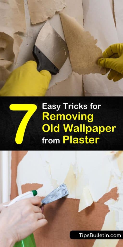 Discover how to make the wallpaper removal process easier with the right tools. Remove old wallpaper from plaster with hot water, a spray bottle, a scoring tool, and a scraper, and slowly peel the old paper onto a drop cloth. #removing #old #wallpaper #plaster #howto