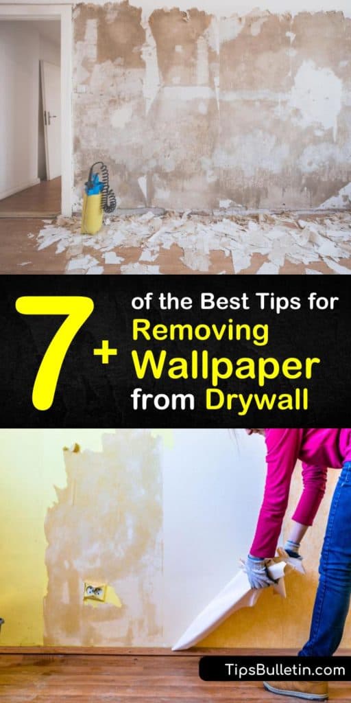 Discover our top tips for DIY wallpaper removal from drywall so you can replace ugly old wallpaper with a fresh design. Start by preparing the room, including laying a drop cloth, then use tools like a paint scraper and a spray bottle with wallpaper stripper. #wallpaper #drywall #remove