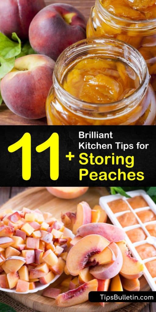 Keep fresh peaches in your home year-round and discover the best way to store peaches, alter the ripeness of unripe peaches with a brown paper bag, as well as other tips that use freezer bags and lemon juice to keep them fresh for longer periods. #howto #storage #peaches