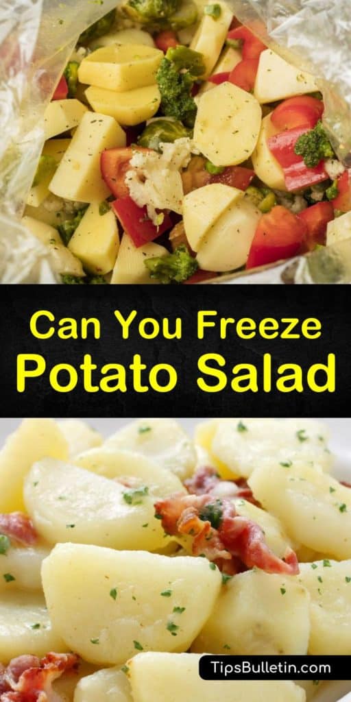 Learn how to freeze leftover potato salad to prevent bacterial growth. Potato salad and German potato salad are great for freezing in plastic bags, and frozen potato salad has a shelf life of up to three months. #freezing #potato #salad #howto