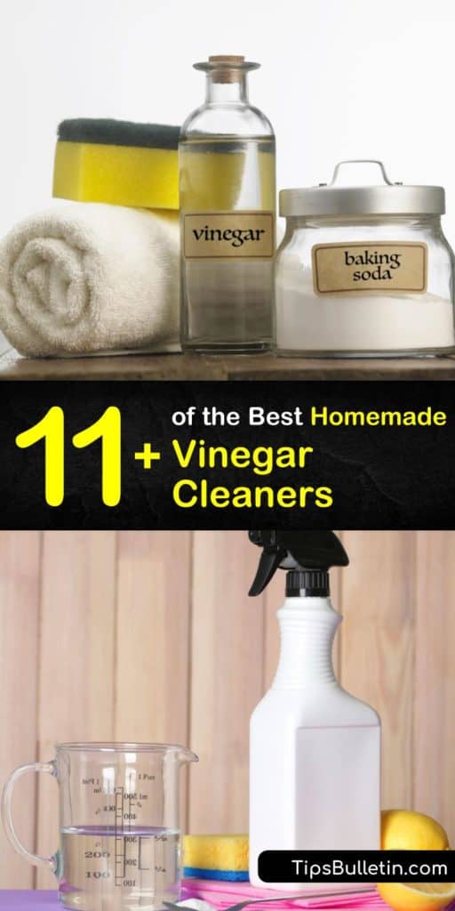 Discover all the ways to use vinegar for making DIY cleaning products. Making a vinegar solution with baking soda, Castile soap, or dish soap is a safe and effective all-purpose cleaner and disinfectant to use around your home. #best #homemade #vinegar #cleaner