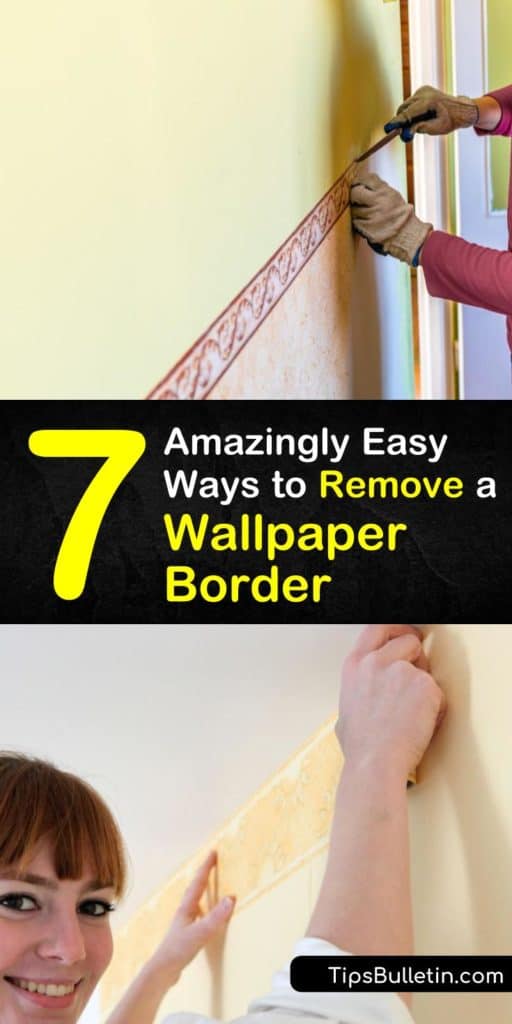 Discover how to remove wallpaper border from many surfaces, including old wallpaper, drywall, and paint. Use a scoring tool, hot water and wallpaper remover, stripper, and a hair dryer or steamer for DIY wallpaper removal. #howto #remove #wallpaper #border