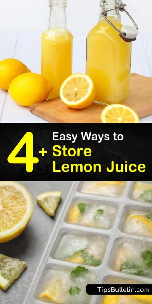 Discover how to enjoy the benefits of lemons all year-round by storing lemon juice. Use a juicer to refrigerate juice in a plastic container, keep frozen lemon cubes in a freezer bag, and preserve lemon juice in a glass jar by canning. #storing #lemon #juice #howto