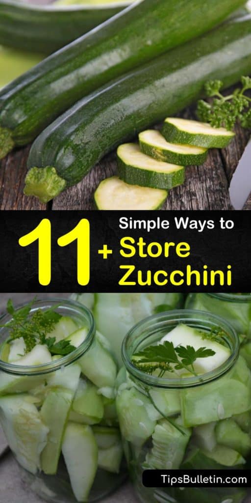 Find out how to store fresh zucchini. Pat zucchini with paper towel before placing it in a plastic bag in the crisper drawer. Learn how to freeze zucchini, from how to blanch it to halt the enzymes that make it go mushy to how to store it in freezer bags. #zucchini #storage #howto