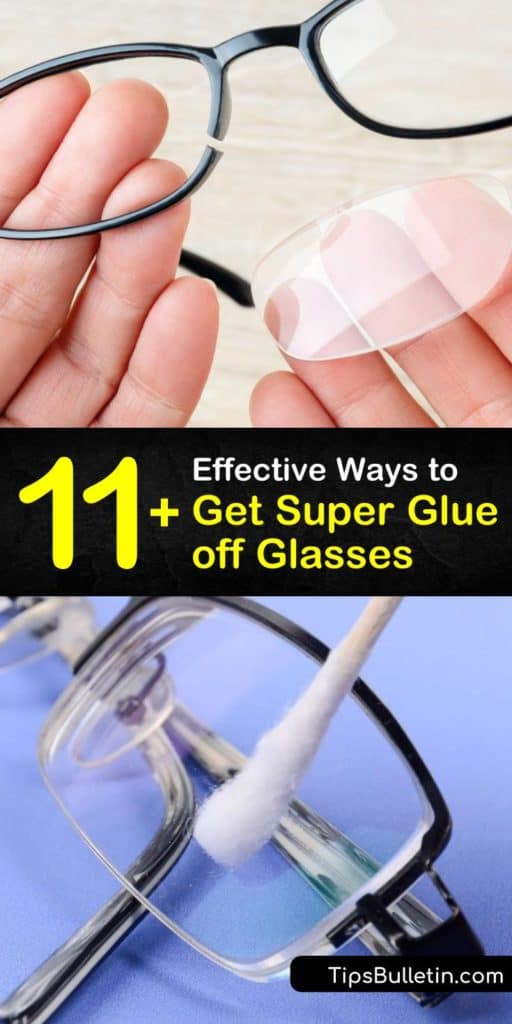 Discover the best way to get super glue and krazy glue off of eyeglasses without damaging your plastic or glass lenses using our DIY tips and tricks. All you need is hot water, dish soap, and a cotton ball. #howto #superglue #remove #glasses #lenses #diy