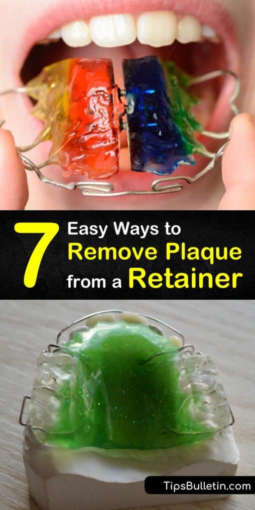 Discover how to clean retainers and aligners to remove plaque after a trip to the orthodontist. Remove plaque to prevent tartar buildup using white vinegar, baking soda, and hydrogen peroxide and avoid using denture cleaners. #remove #retainer #plaque #howto