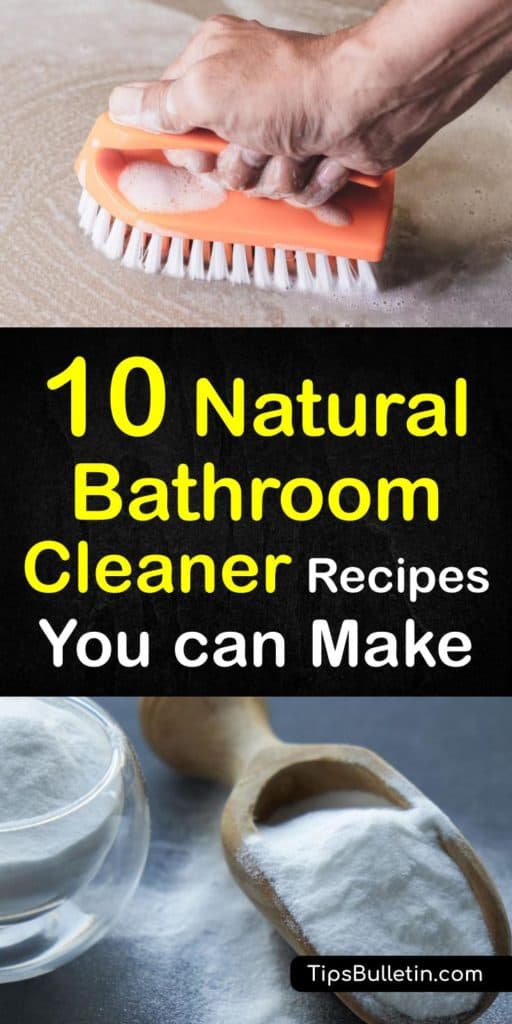 Remove soap scum, grime, and mildew from tile grout and other bathroom surfaces without breathing in the harsh chemicals of typical cleaning products. Find a natural bathroom cleaner that uses household items and essential oils to support natural cleaning practices. #natural #bathroom #cleaner