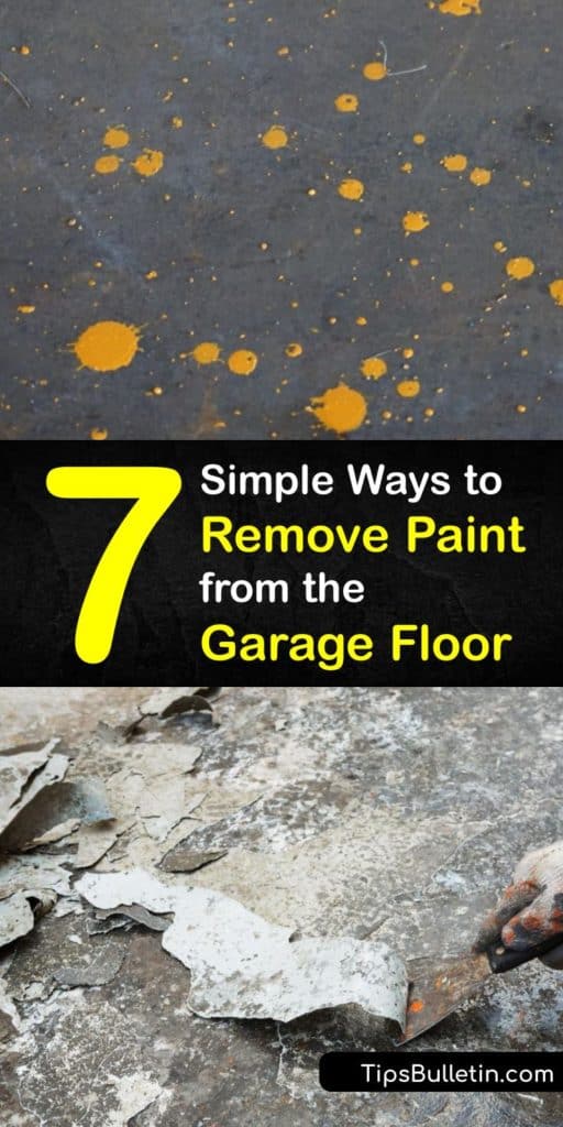 Enlevez les taches de peinture de toute surface de béton en utilisant ces méthodes. La vieille peinture sur un sol en béton nécessite un nettoyeur haute pression, un grattoir et un décapant. Après avoir utilisé un décapant, une brosse métallique ou une brosse à récurer élimine parfaitement la tache. # enlever # peinture # plancher de garage