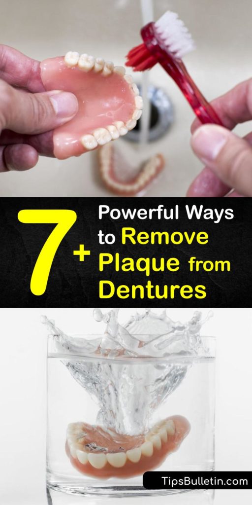 Become a master at denture cleaning when you use a homemade denture cleanser and cleaning solution with only hot water, a denture brush, and toothpaste. Denture wearers will know what true denture care is after figuring out which denture cleaner works best for them. #remove #plaque #dentures