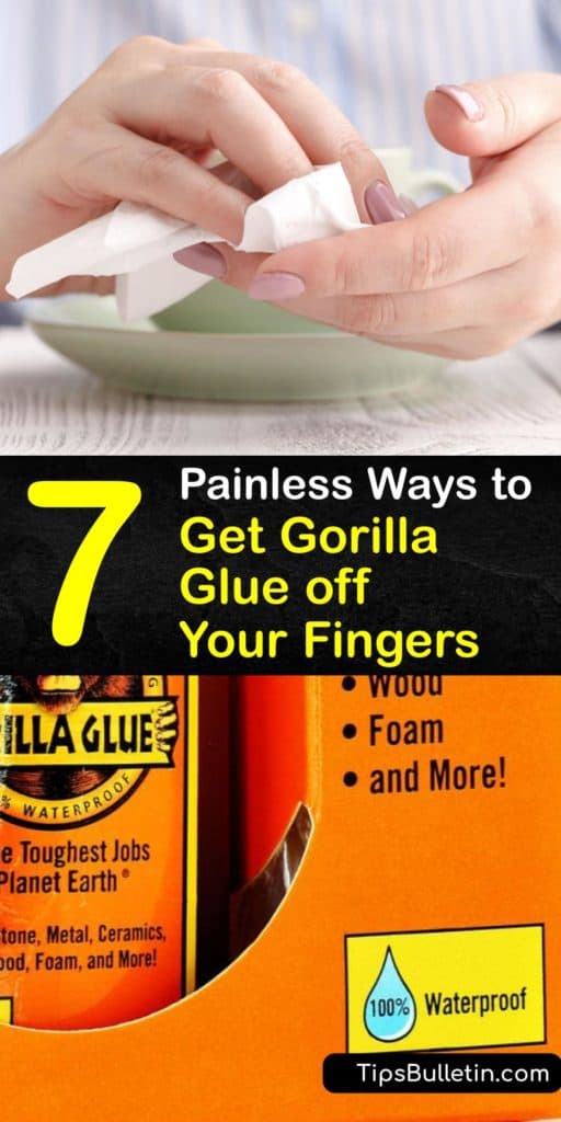 Learn how to get tacky and dried Gorilla glue off your fingers using a variety of techniques. Use petroleum jelly to loosen the bond, a pumice stone for exfoliating, and soapy water to remove residue. #howto #gorilla #glue #fingers #remove #skin