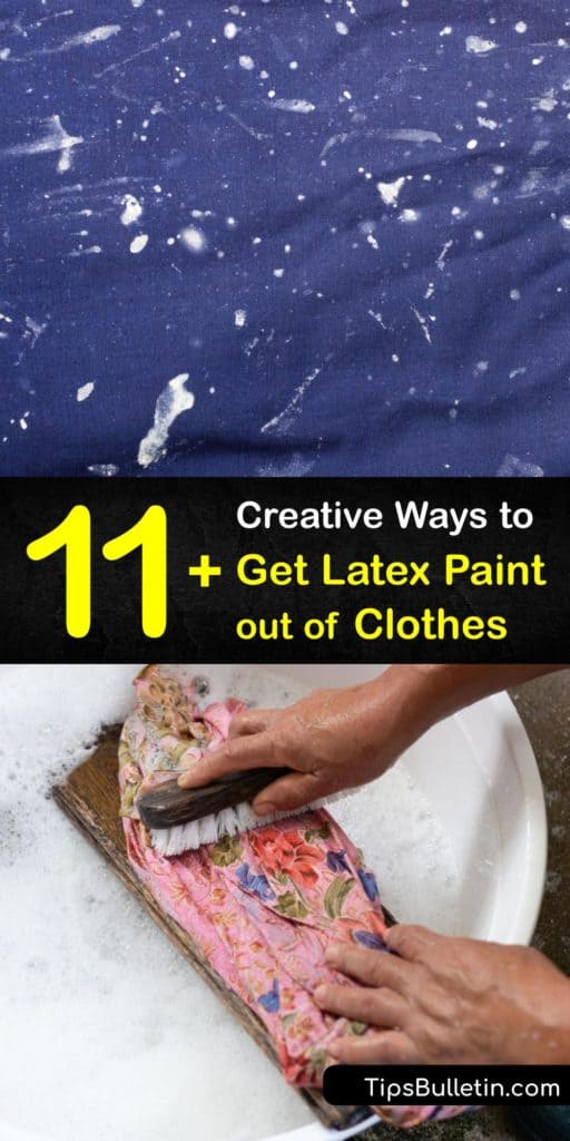 Learn what products act as a paint thinner and paint stain remover. Blotting a paint stain with hairspray, nail polish remover, rubbing alcohol, or turpentine effectively eliminates stains. #howto #remove #latex #paint #clothes