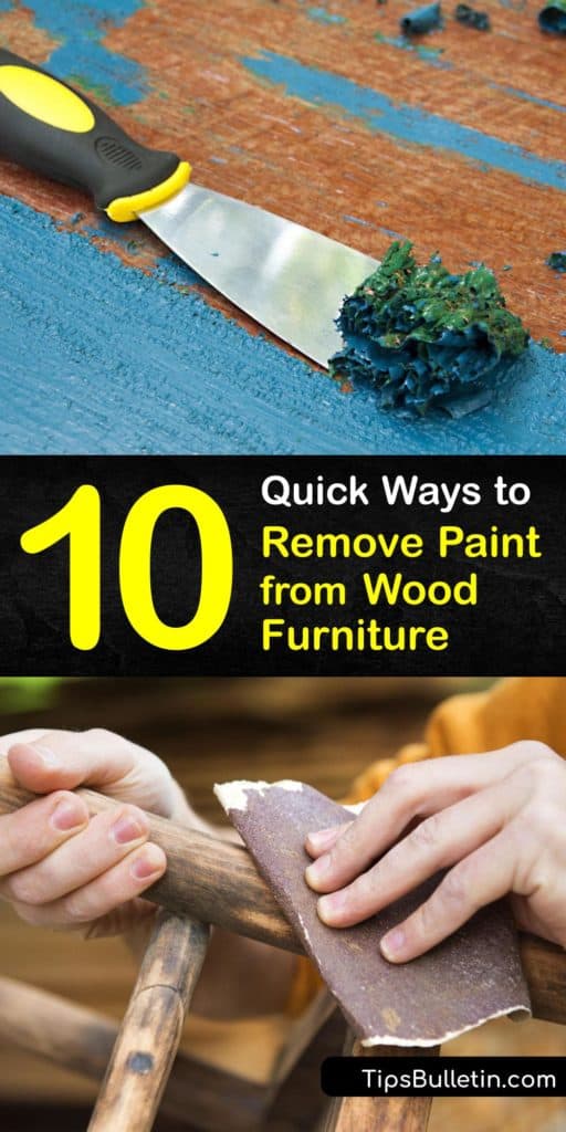 Learn how to restore old wood furniture and remove paint stains with DIY methods. Use acetone or mineral spirits to clean away spills and a heat gun, paint stripper, and scraper to remove old paint. #howto #remove #paint #wood #furniture