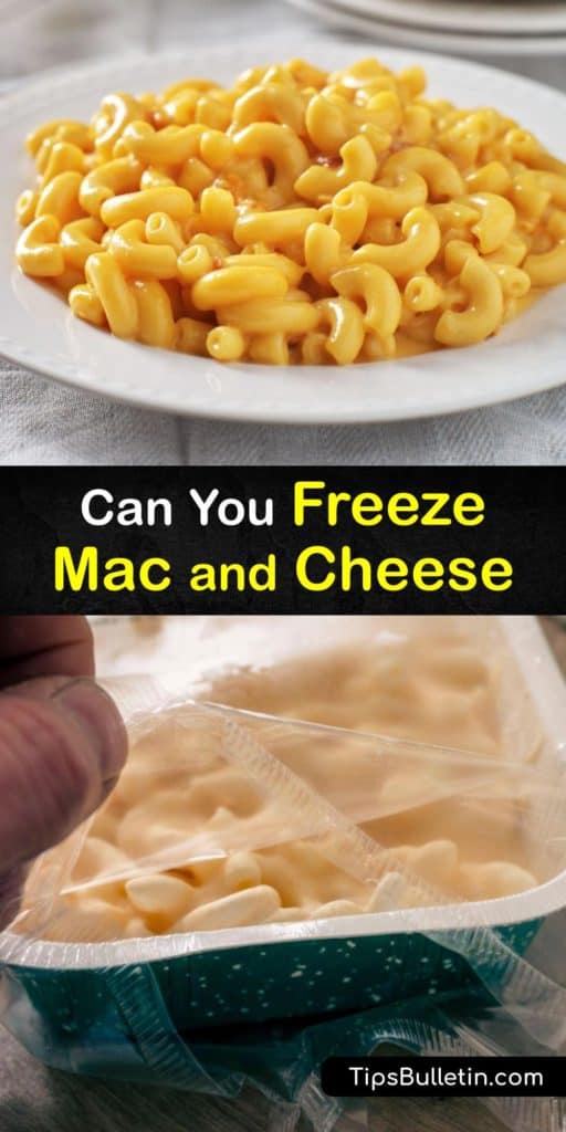 Discover how to freeze your favorite al dente mac and cheese recipe in a few simple steps. This cheesy side dish comfort food is perfect to make ahead and freeze as an entire casserole or individual servings by wrapping it in plastic wrap and aluminum foil. #freeze #macaroni #cheese