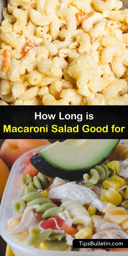 Learn how long your macaroni salad recipe lasts at room temperature or in the fridge and how to freeze it for a long shelf life. Classic macaroni salad with hard boiled eggs is a popular choice at a BBQ cookout, but it only lasts about two hours unrefrigerated. #macaroni #salad #last