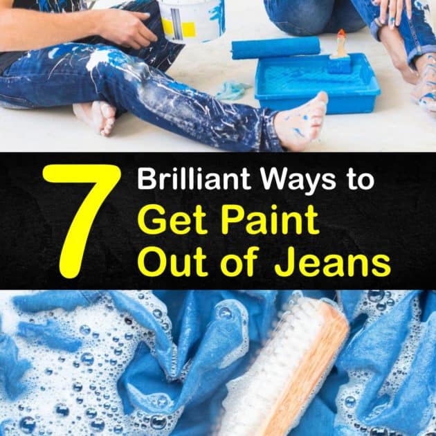 how to get dried paint off of jeans