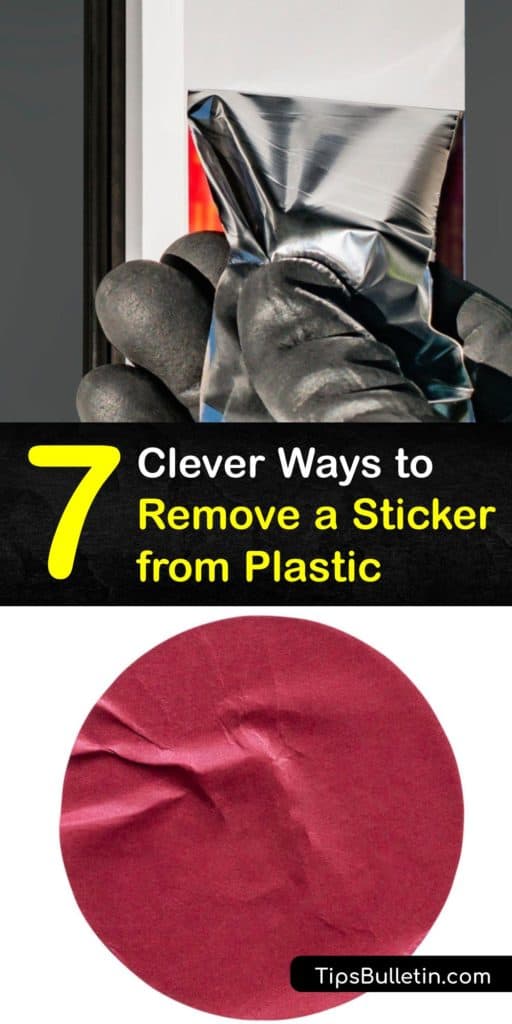 Learn how to remove labels and sticky residue from plastic surfaces in a few easy steps. Use a hair dryer, eraser, Goo Gone, hot water, nail polish remover, baking soda, and a scraper to gently peel away stickers and remove sticker residue. #howto #remove #stickers #plastic
