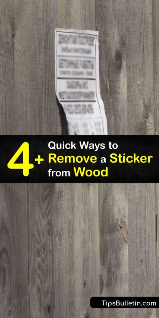 Grab a blow dryer, scraper, rubbing alcohol, and some Goo Gone to remove sticky residue from wood surfaces. Moisten the adhesive with a damp cloth and heat it with a hair dryer to make it easier for a scraper to remove. #remove #sticker #wood