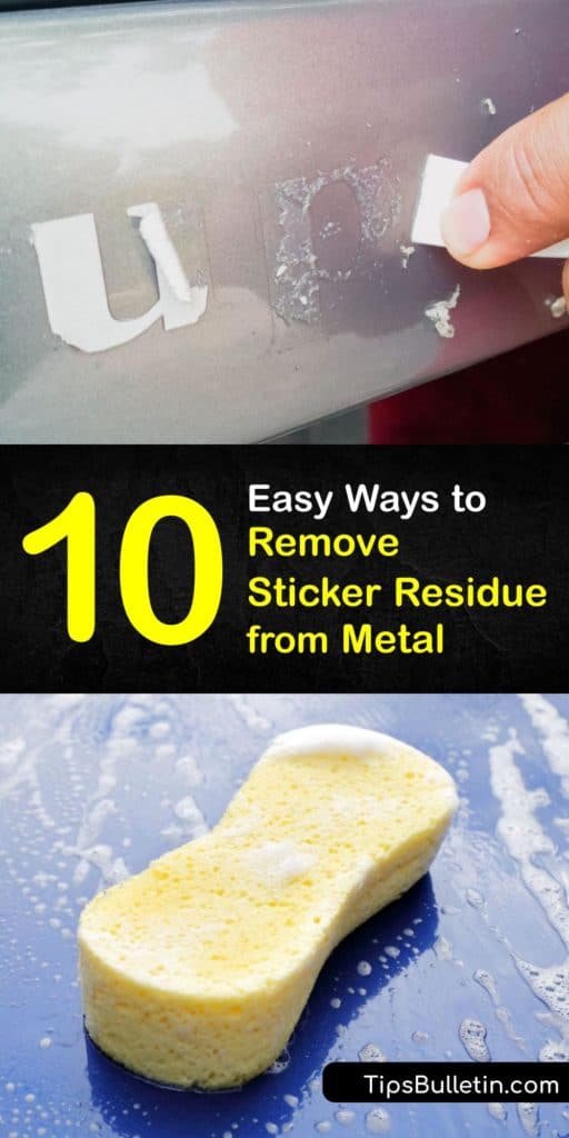 Learn how to eliminate sticky residue from a metal surface. Loosen the sticker initially with a hair dryer. Use products like peanut butter, soapy water, or a paper towel soaked in baby oil to break adhesive. With a scraper like a razor blade, remove adhesive stains. #remove #stickers #metal