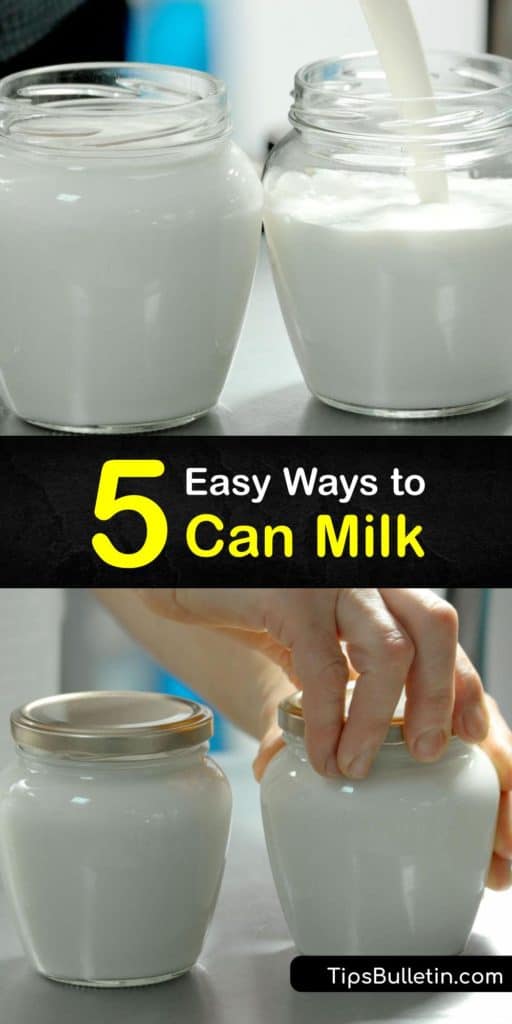 Home canning is a great way to preserve many food types, whether you use a water bath or pressure canning process. However, low acid foods, such as fresh milk, require a pressure cooker and sterile canning jars to prevent botulism. #howto #canning #milk