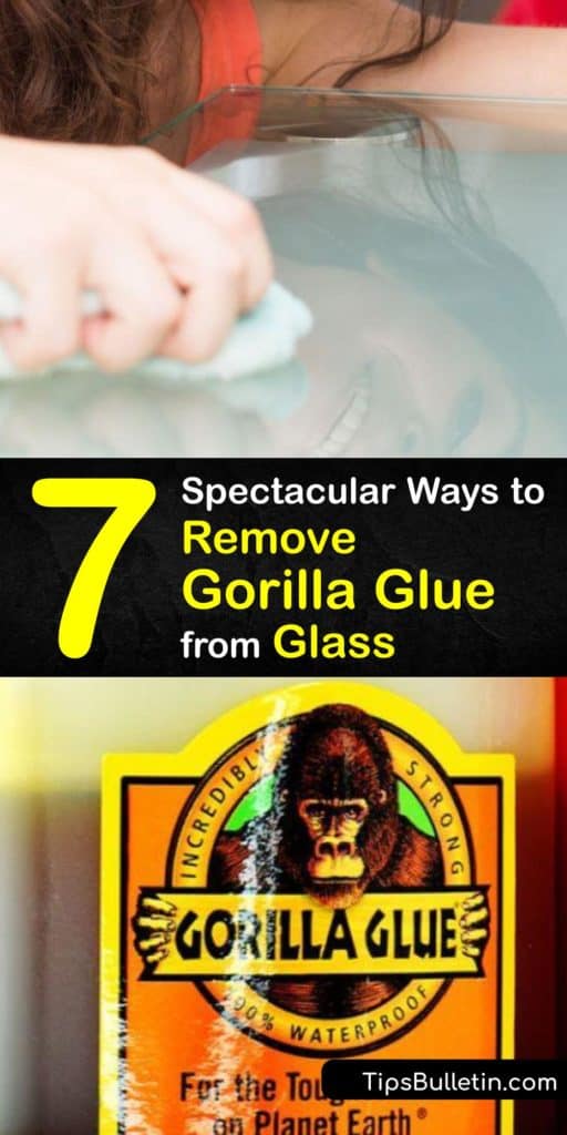 Be amazed at how simple household items remove Gorilla Glue from glass. Soapy water, sandpaper, nail polish remover, rubbing alcohol, Goo Gone, a paper towel, and a plastic scraper are only some of the incredible ways to remove glue and protect polyurethane. #remove #gorillaglue #glass #surfaces