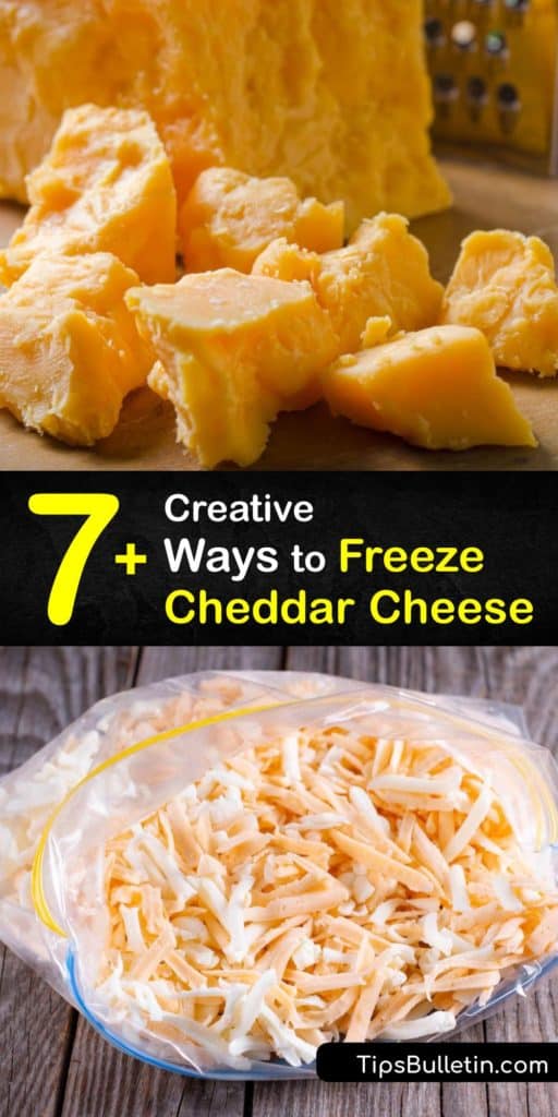 Learn how to freeze cheddar cheese and how to thaw frozen cheese in a few easy steps. Freezing cheese such as cheddar, mozzarella, and Parmesan is easy and ideal for cooked dishes. Freeze sliced cheese between parchment paper and wrap blocks in aluminum foil. #howto #freeze #cheddar #cheese