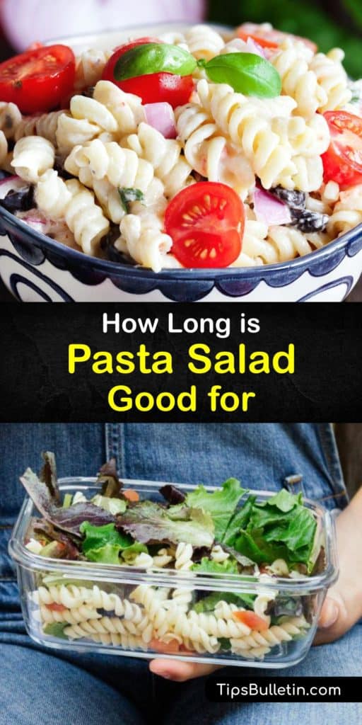 Show up to your summer BBQ with a fresh pasta salad made of cooked pasta, Italian dressing, and veggies like bell pepper, tomatoes, and fresh parsley. Use this guide to learn when pasta salad goes bad and how to cook pasta al dente so it tastes fresh longer. #pasta #salad #fresh