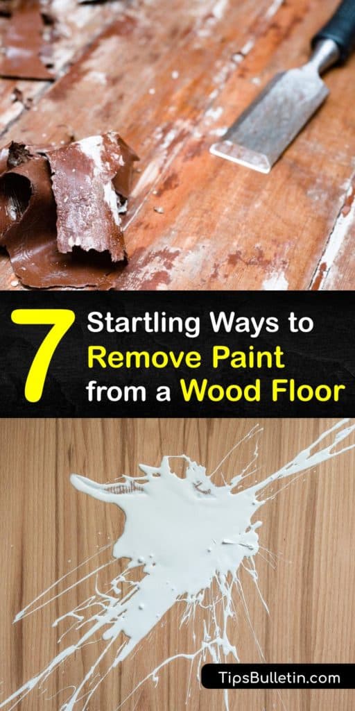Discover how to clean up a fresh paint stain and old paint from a wood floor using various solutions and methods. A putty knife and soapy water work well for removing latex paint while rubbing alcohol or paint thinner is the quickest form of paint removal. #howto #remove #paint #wood #floors