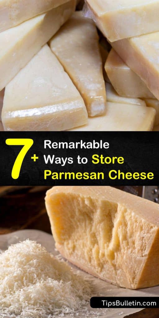 Help your Italian Parmesan cheese last as long as possible by using different items around the house like parchment paper, aluminum foil, wax paper, plastic wrap, or a freezer bag. These products help extend the life of grated cheese. #storage #parmesan #cheese