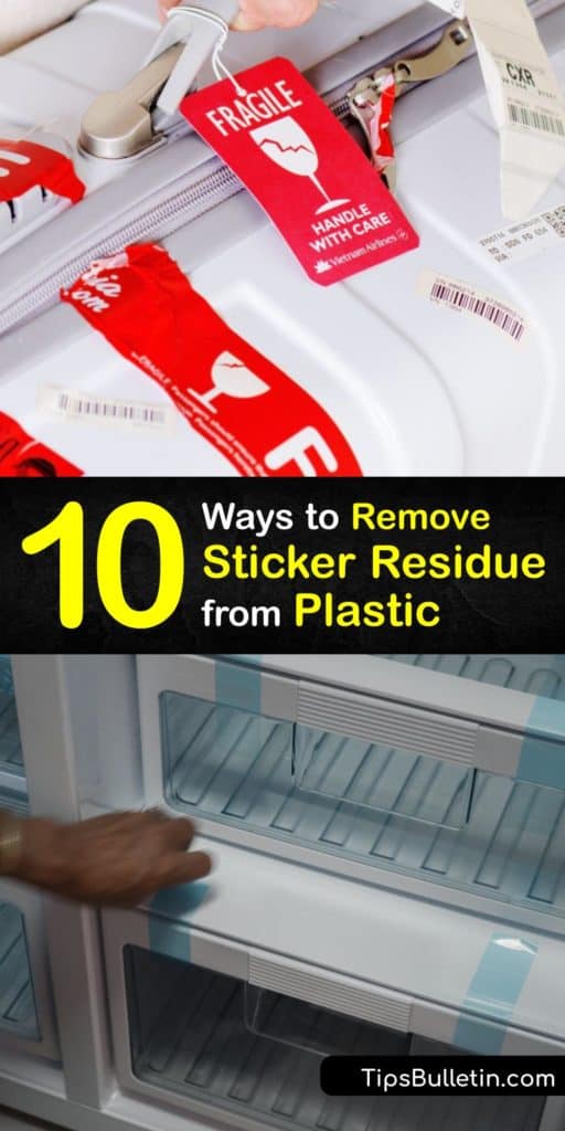 Discover the best ways to get sticky residue off plastic. Use baking soda, nail polish remover, hot water, and dish soap, a hair dryer, or even peanut butter. Or, make your own non-toxic DIY Goo Gone. Avoid using a scraper that scratches the plastic. #remove #sticker #residue #plastic