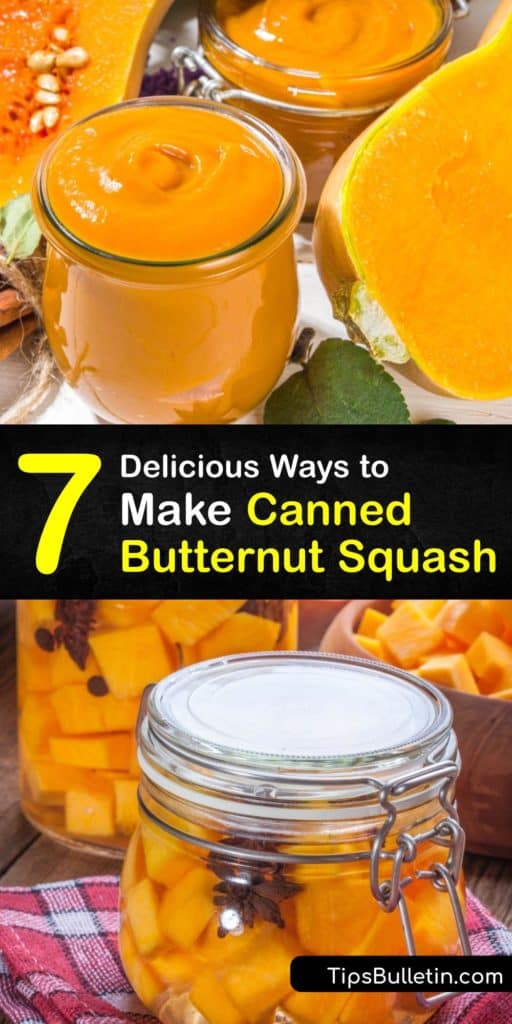 Canned butternut squash has a long shelf life, and pressure canning is the best way to ensure safe food storage. Learn how to can 1-inch cubes, pureed squash, and butternut squash soup with a pressure canner for long-term storage. #howto #butternut #squash #canning