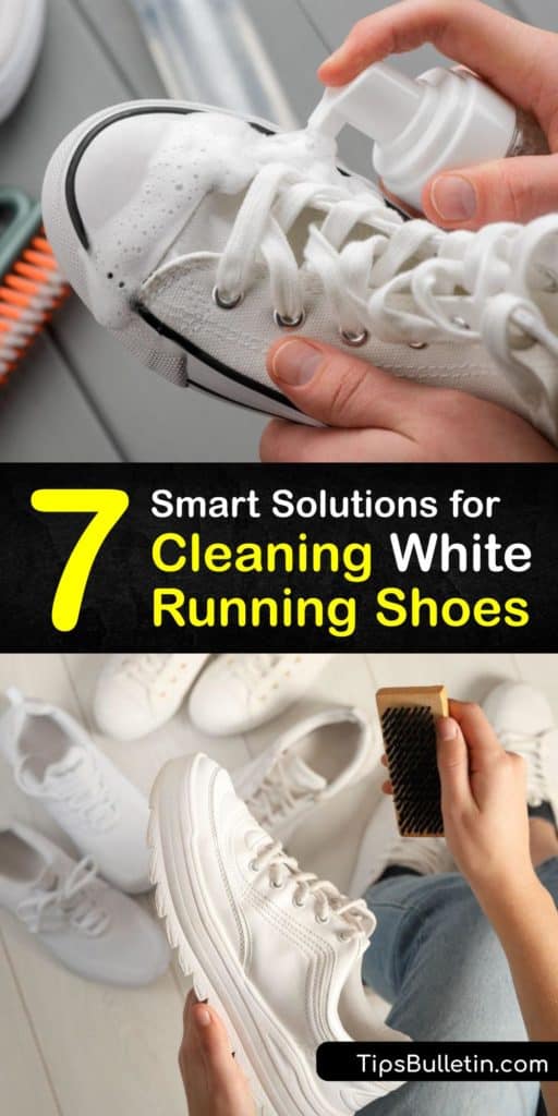Rediscover clean white shoes with these amazing tips and tricks. Revive your favorite tennis shoes, canvas shoes, mesh shoes, and more using simple and effective ingredients like dish soap and laundry detergent. No running shoe will be safe from a good scrubbing! #clean #white #running #shoes