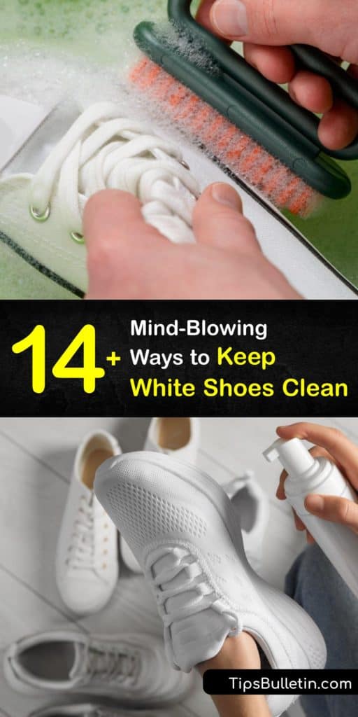 The appeal of white sneakers is their crisp and clean appearance, but daily wear can diminish their sparkle. Follow our guide on how to keep white canvas shoes white using baking soda, a Magic Eraser, and white vinegar. #white #shoe #cleaning