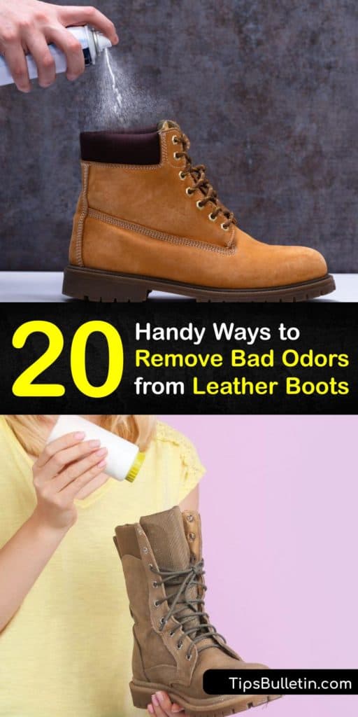 Because our feet naturally sweat, it's almost guaranteed that your leather boots will develop a slight smell at some point. Follow our guide to find easy and effective ways of removing odors from your leather shoe. #shoes #leather #boots #odor #remove