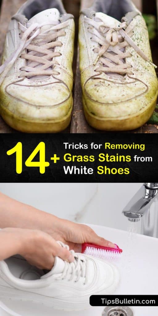 Discover numerous ways to remove grass stains from your favorite pair of white shoes using common household items. Utilize the power of baking soda, detergent, vinegar, and hydrogen peroxide to remove grass and mud stains. #white #shoes #cleaning #grass #stains
