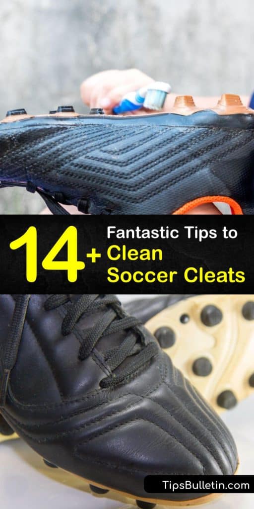 Learn ways to clean a soccer shoe or leather cleat to remove excess dirt, scuff marks, and odors. It’s safer to clean a leather boot by hand with laundry detergent than to toss it into the washing machine. It’s easy to deodorize with baking soda. #clean soccer #cleats