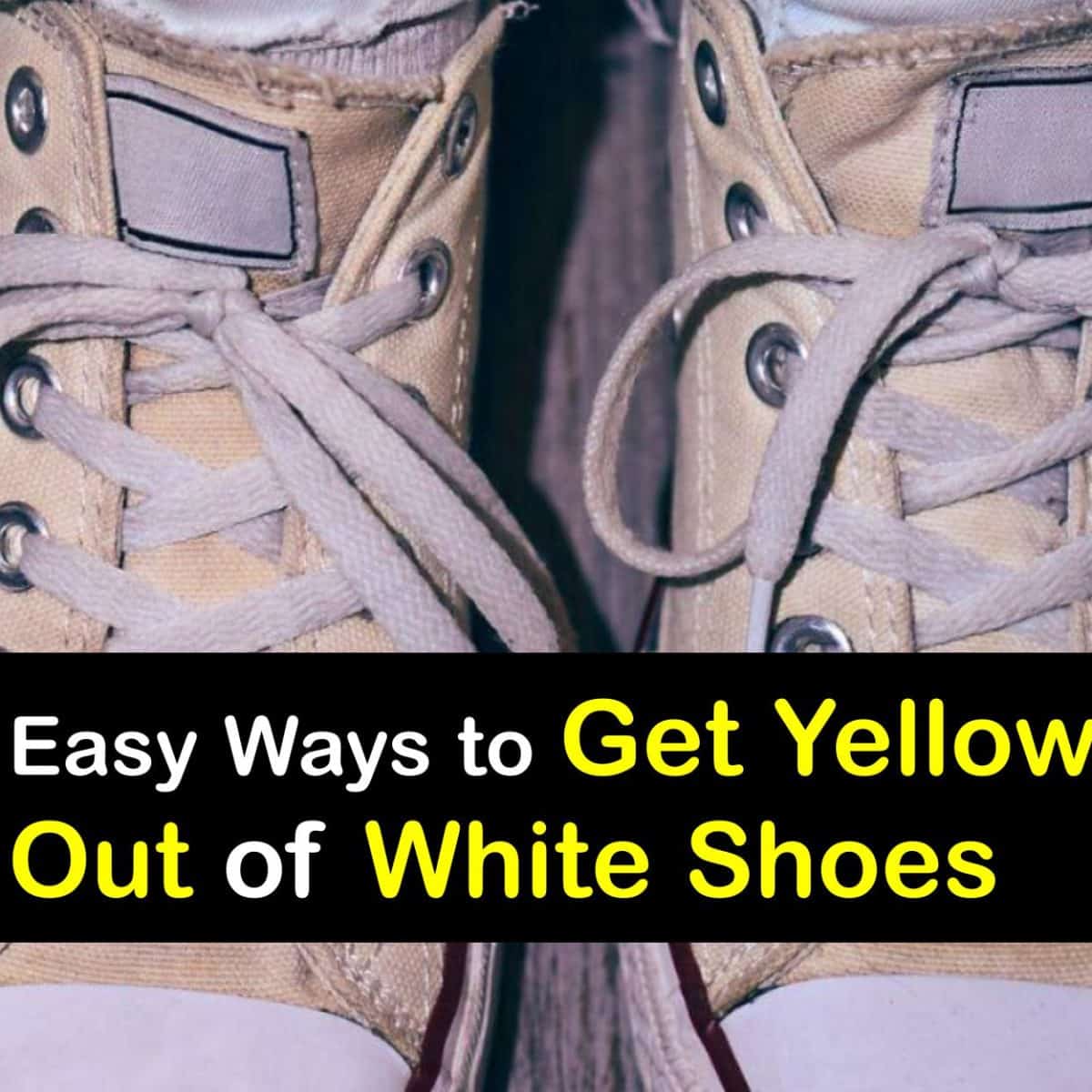 Shoe Stains - Yellow Spots on White