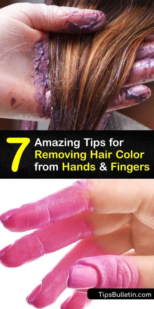 Learn to remove Splat hair dye or a hair dye stain from your skin after changing your hair color. Use petroleum jelly, nail polish remover, rubbing alcohol, a cotton ball, and more to easily remove unwanted hair dye from your skin. #hair #color #remove #hands #fingers