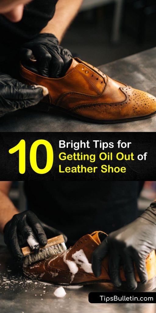 Learn how to get oil stains out of leather boots and shoes safely and effectively. It’s easy to remove an oil stain with a little dish soap and some talcum powder. Treating your leather footwear with a leather conditioner restores the finish. #remove #oil #stains #leather #shoes