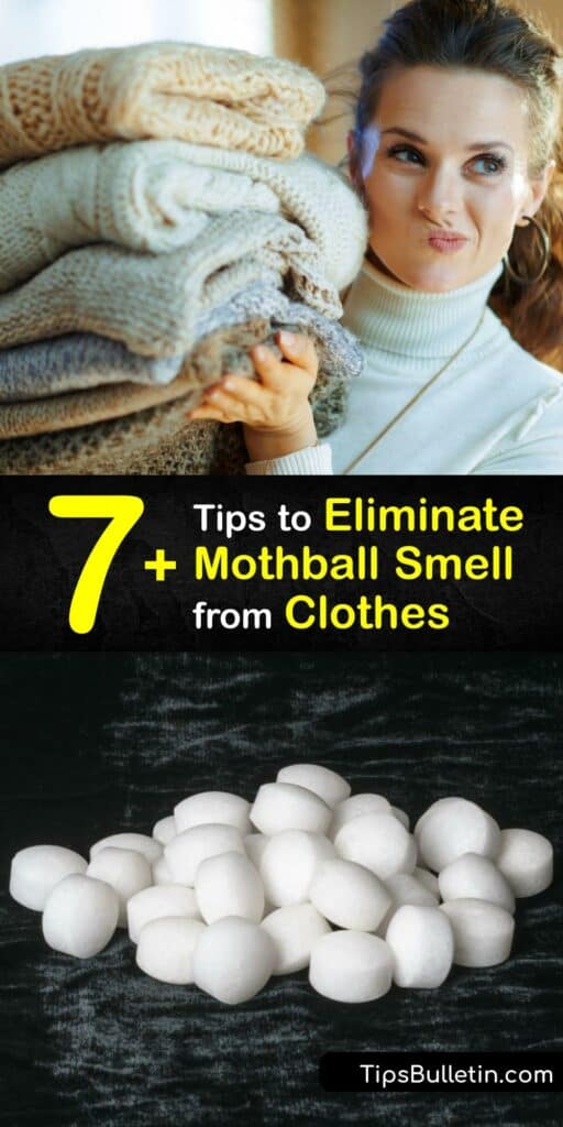 Moth ball smell is great for keeping the clothes moth out of clothing, but the odor can be hard to eliminate. If you use mothballs to deter clothes moths, learn easy techniques with items like white vinegar, baking soda, and air freshener to remove mothball smell. #remove #mothball #smell #clothes