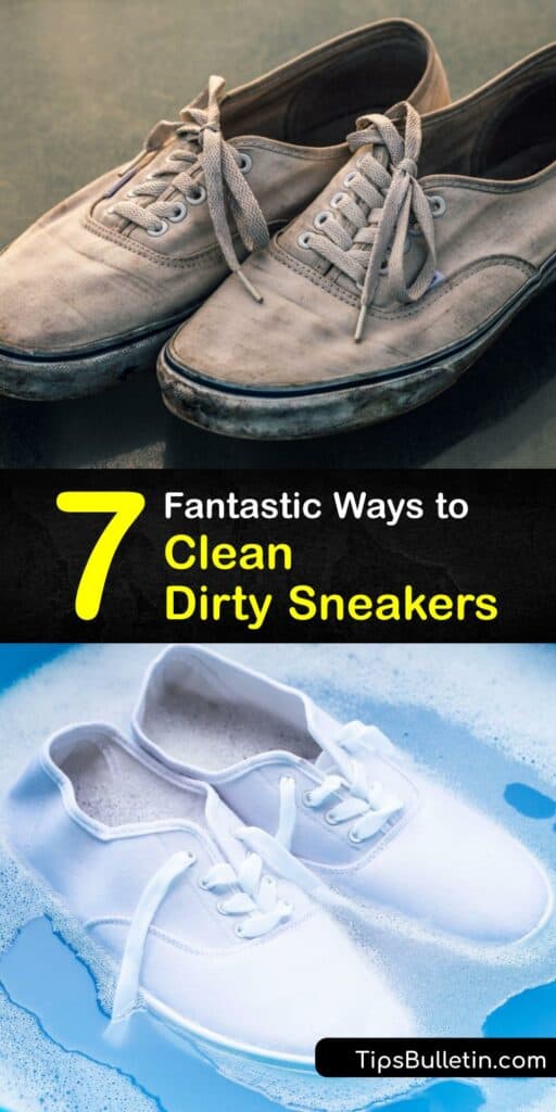 Discover how to clean dirty sneakers and restore their original appearance. There are many ways to clean sneakers using laundry detergent, dish soap, white vinegar, and a Magic Eraser. Which method you use depends on the shoe material. #clean #dirty #sneakers