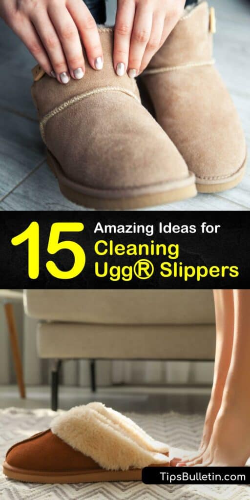 Water stains, oil stains, and the dreaded salt stain on your suede footwear are no match for these amazing tips and tricks. Discover how to get clean UggsⓇ and care for your sheepskin slippers with super-easy and effective stain-fighting tactics. #clean #uggs #slippers #suede 