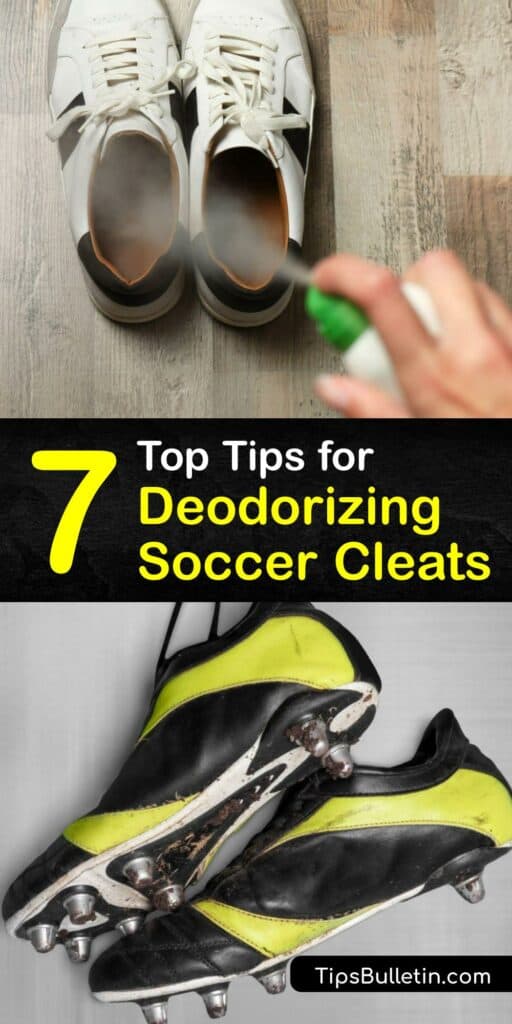 Are you struggling with stinky leather cleats or smelly shoe insoles? Discover how to make stinky shoes and offensive shoe odor a thing of the past with these simple, home-tested remedies. Say goodbye to that smelly soccer cleat, and hello to refreshed footwear. #clean #smelly #soccer #cleat